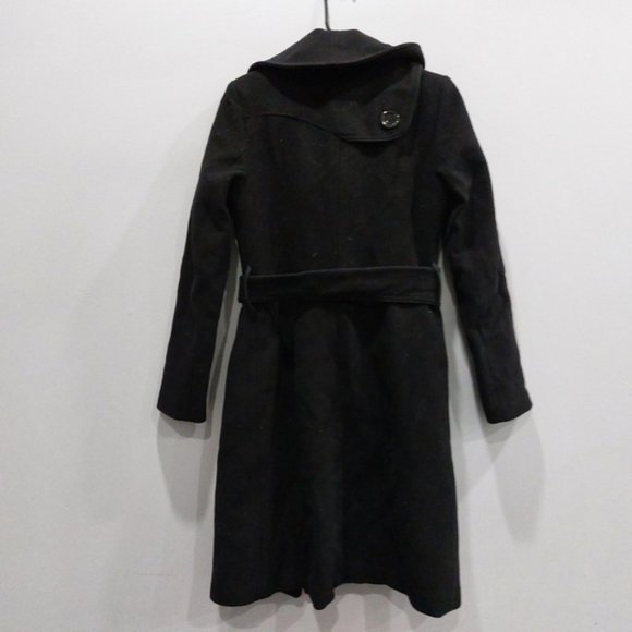 Soia & Kyo Black Belted Full Zip Wool Jacket Medium - Picture 6 of 9